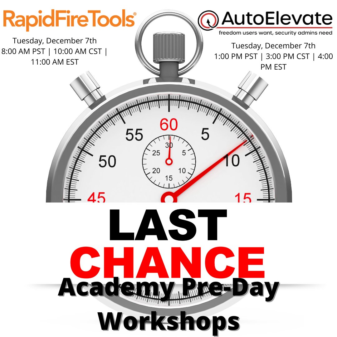 chartec_haas's tweet image. LAST CHANCE!! These two workshops are tomorrow and you should not miss them!

Register Here: bit.ly/2Xgi0xx 

#rapidfiretools #autoelevate #chartecacademy