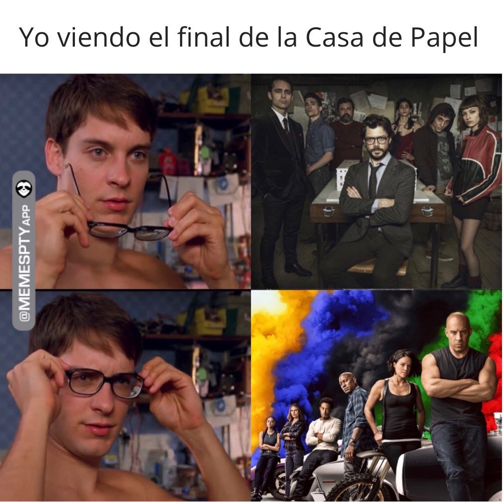 trunkilandx's tweet photo. La misma vaina pero con acento castellano xd #lacasadepapael https://t.co/nAvC02o8jv