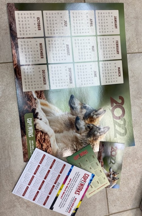 Copy Works for all your 2022 calendar needs from wallet to wall size.   Stop in and pick up a free Copy Works calendar today. #copyworks #onestopshop  #localprinting #calendars #gifts #tshirts #hoodies #mugs #graphicdesign #signs #banners #brochures #businesscards