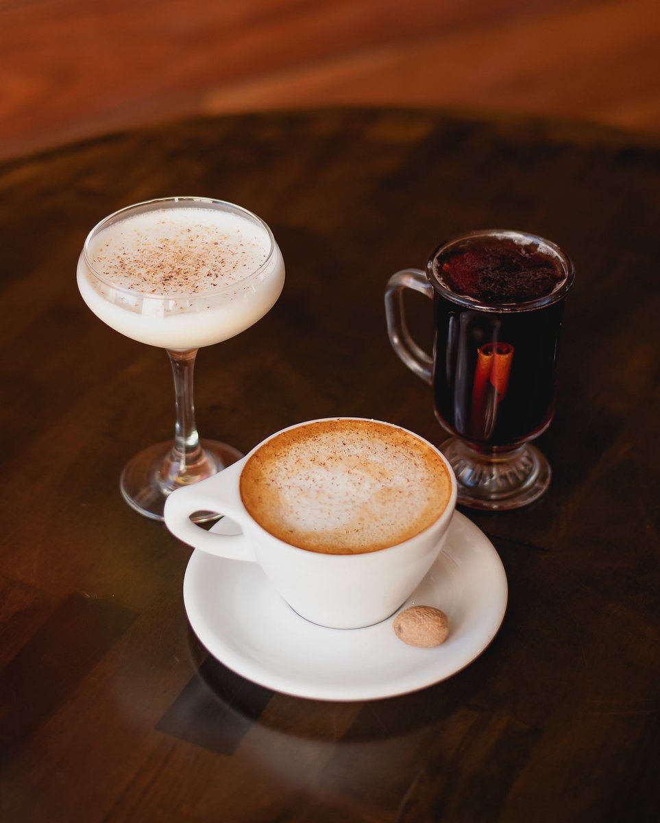 Bean_Barley's tweet photo. Introducing our December Drink Specials:
❆ White Christmas: Vanilla Vodka + Amaretto + House-made Eggnog or Vegan Nog + Nutmeg
❆ Eggnog Flat White: Espresso + House-made Eggnog or Vegan Nog + Nutmeg
❆ Mulled Wine: German Mulled Wine served hot. https://t.co/ZpcOwzcddA
