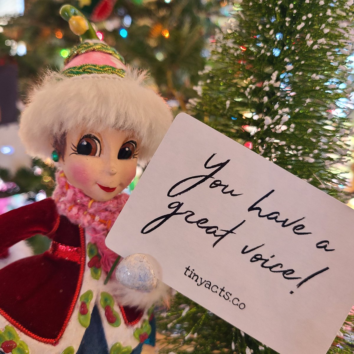 TinyactsCo's tweet photo. What's your favorite Christmas Carol to sing along with? ๐๐ฉโ๐ค๐งโ๐ค
#tinyactsco #aTAKd #tinyactsofkindness #keepitgoing #compliments #freeandeasy #womankind #christmas #Christmasseason #christmastime #christmascarols #singalong #christmascheer #karoke #thevoice https://t.co/PuOSGWaSOl