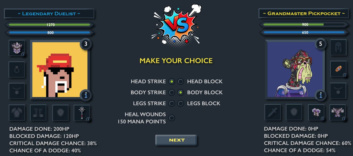 BangBangClubNFT's tweet photo. Strength - more damage,
Agility - dodge hits,
Intuition - rare critical hits with double damage,
What type of #NFT fighter are you?
#NFTGame #NFTCommunity #NFTDevelopments https://t.co/z8Y81pqJR1
