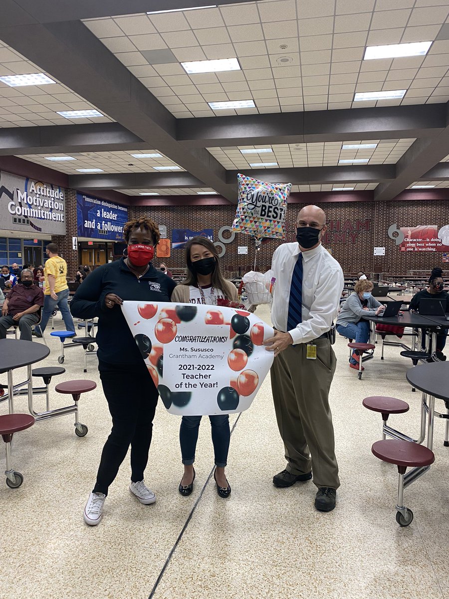 Grantham_AISD's tweet photo. Congratulations Ms.@SususcoDiana Our Teacher of the Year and Mr. Jordan Rookie Teacher of the Year! 👏🏼👏🏼 #PantherExpress #AllAboard https://t.co/IUNj1ZqkHb