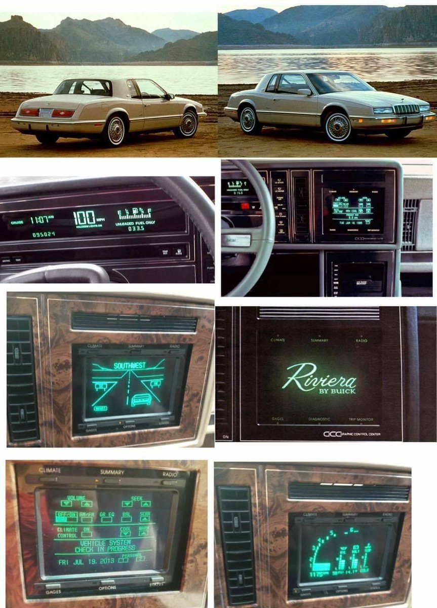 Buick created the first car touchscreen all the way back in 1986. The technology was dropped because customers were complaining about taking their eyes off the road, and it wouldn’t been seen again for some time. (source: rarehistoricalphotos.com)