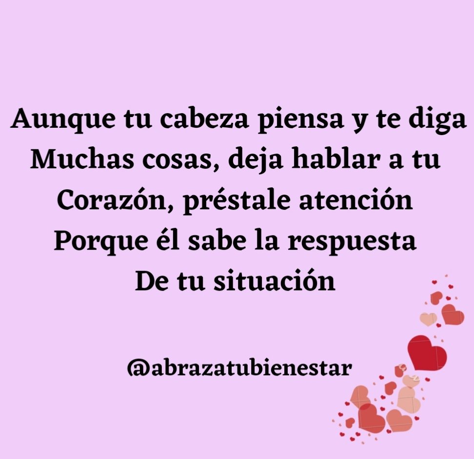 abrazabienestar's tweet photo. Deja hablar a tu corazon... https://t.co/sDt8cgUWte