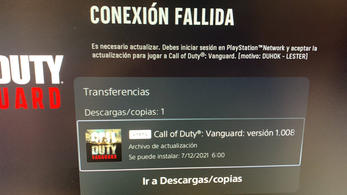 oscarpedrero's tweet photo. @Makaiser_PS5 @PSPlusES @CallofDutyES @CallofDuty @Activision Por tienes que actualizarlo, pero no se puede actualizar hasta mañana… yo ando igual…. https://t.co/WUZULSUgLF