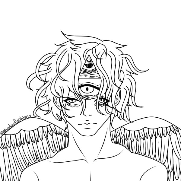 shadowfachima's tweet photo. Inspirado en un rol de fantasía oscura #angeles #OC #dibujos #ilustracion @Tortadetamal123 https://t.co/ELqjrD8QUl