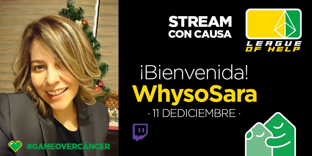 CasadelaAmistad's tweet image. Amigos, acompáñennos este 11 de diciembre a las 4 pm al stream con @Why_so_Sara; sigamos haciendo #GameOverCancer. ¡No te lo pierdas!