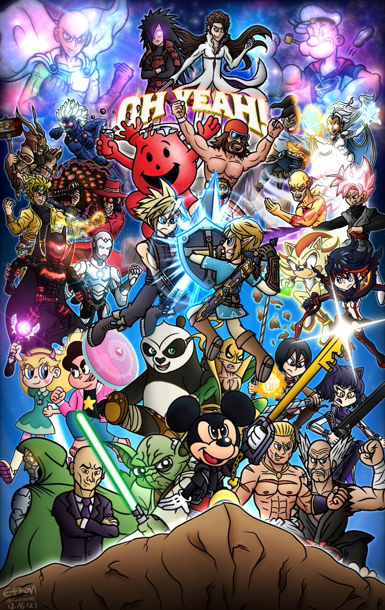 AEthan48's tweet photo. Finally, nearly a year and countless hours later...my Death Battle Season 8 Tribute is finally done (plus an alt with a celebratory message)!

Here's to more years of analyzing weapons, armors, and skills!

#DEATHBATTLE #DeathBattleCast #10YearsOfDeathBattle
#DeathBattleSeason8 https://t.co/6dihVfseOA