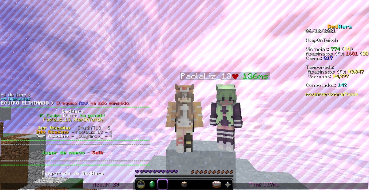wtap__'s tweet photo. Este servidor cada vez apesta + a mrd @MCUniversoCraft, nadie tiene huevos pa' matarnos, aunque los morros hagan snipe ni de pedo hacen nada, 5/5 hoy con un spawn kill y una remontada w/@Solcra_Music 🧨🐔👀😈🎂 https://t.co/1aiqlVaDjT