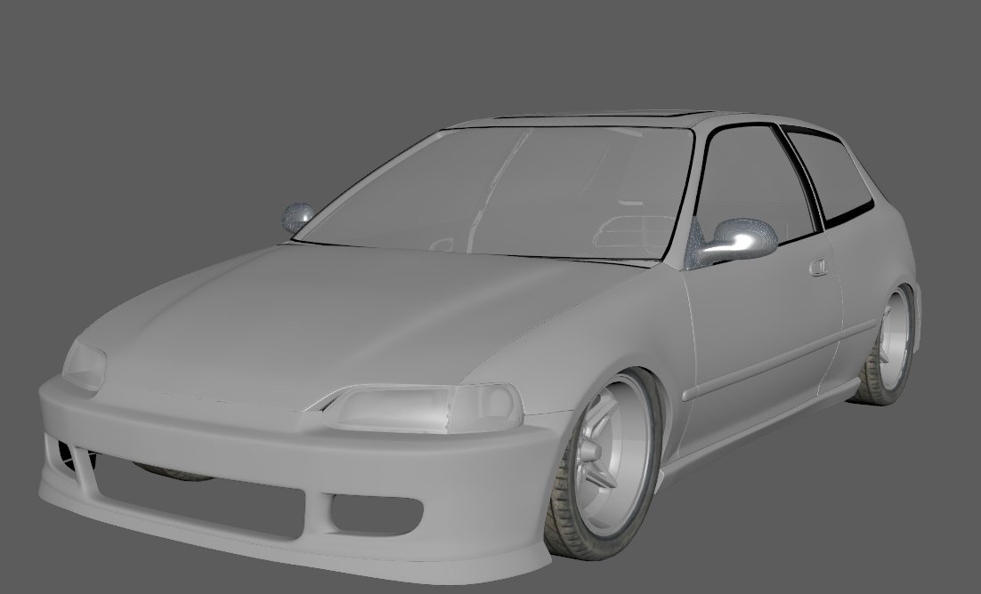 quick wip of the Honda EG #Honda #Wip #3D
