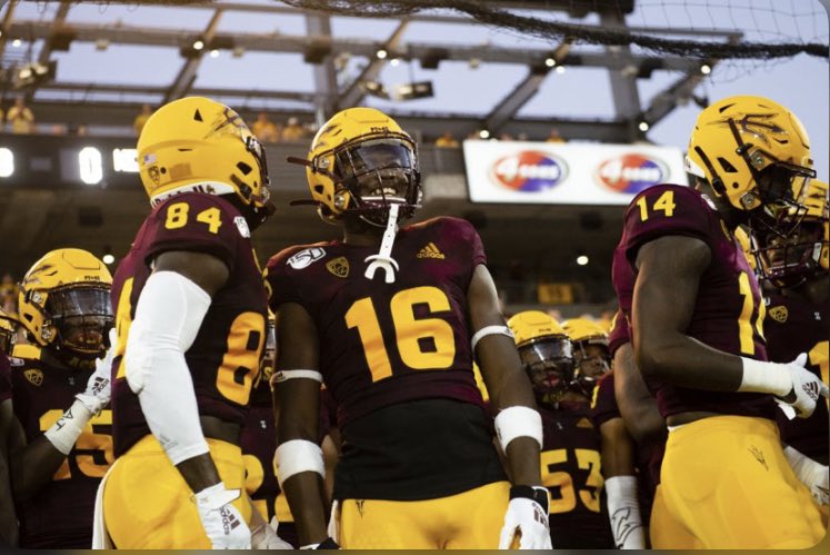 TaylorDavis_27's tweet photo. #AGTG After a great conversation with @CoachSlocum_ASU I’m blessed to receive an offer from Arizona State University @Coach_LaFavers @RPHS_FB @Perroni247 https://t.co/6QsFD73sdV