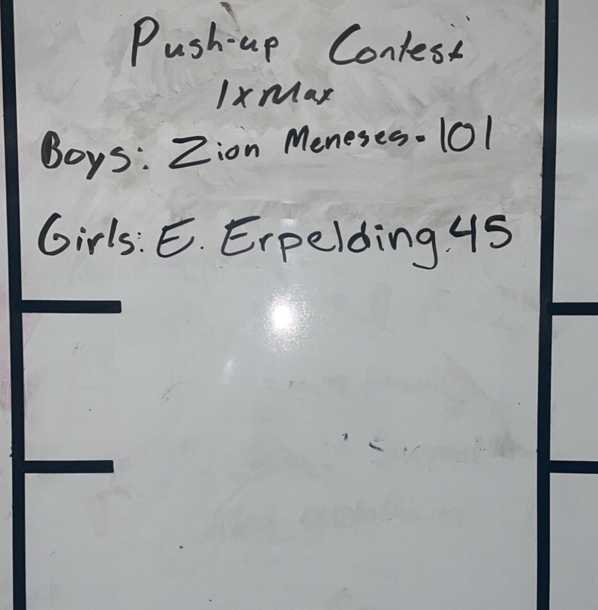 BettStrength's tweet photo. Shout out to our elite dogs! 
HS Boys leader Zion Meneses with 101 
HS Girls leader Ellie Erpelding with 45
We also had 15 middle school athletes achieve over 40 push-up!
#StrongDogs #BulldogStrength https://t.co/DBhdVGUXYo