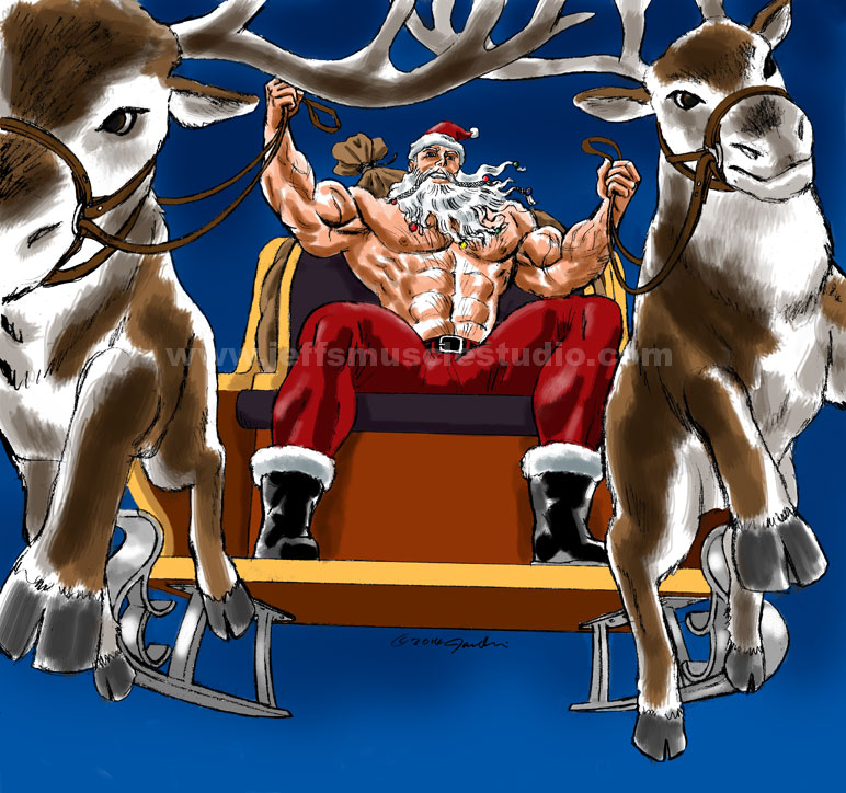 JeffJ_toons's tweet photo. Have posted this before, time to draw more of the jacked Viking Santa. #vikingsanta #musclesanta #odinsanta https://t.co/sDLmTiBzK9