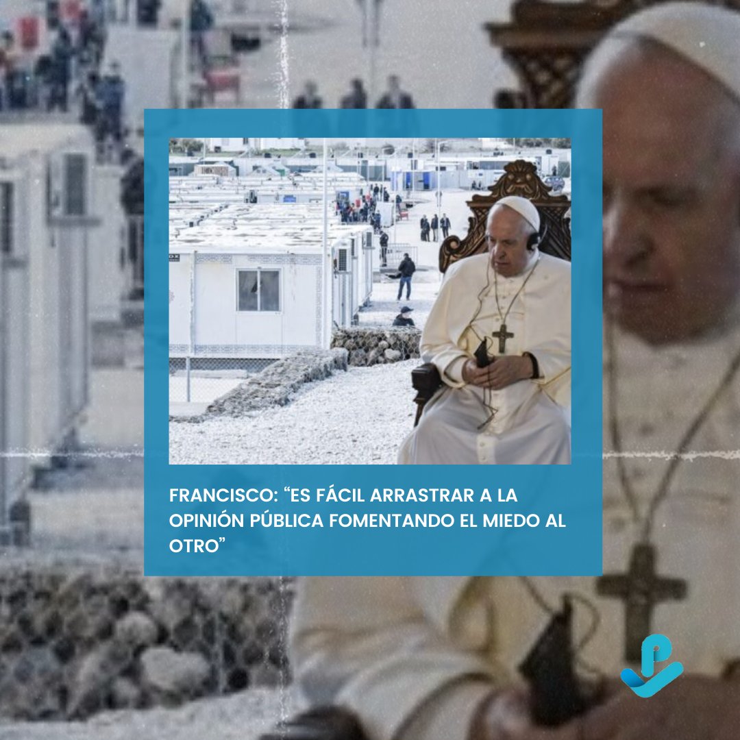 agperonista's tweet photo. 🗣Francisco: “Es fácil arrastrar a la opinión pública fomentando el miedo al otro”

El papa aseguró desde la isla griega de Lesbos que “cuando se rechaza a los pobres se rechaza la paz”

Nota en https://t.co/9Z9BE7KMaI https://t.co/Y7ptLvCxT2