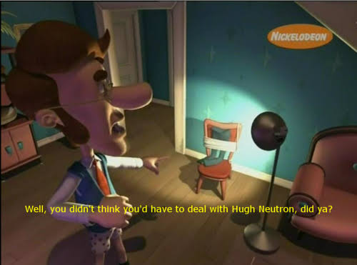 The last image of a character you have saved in your phone has to deal with Hugh Neutron, who is it?