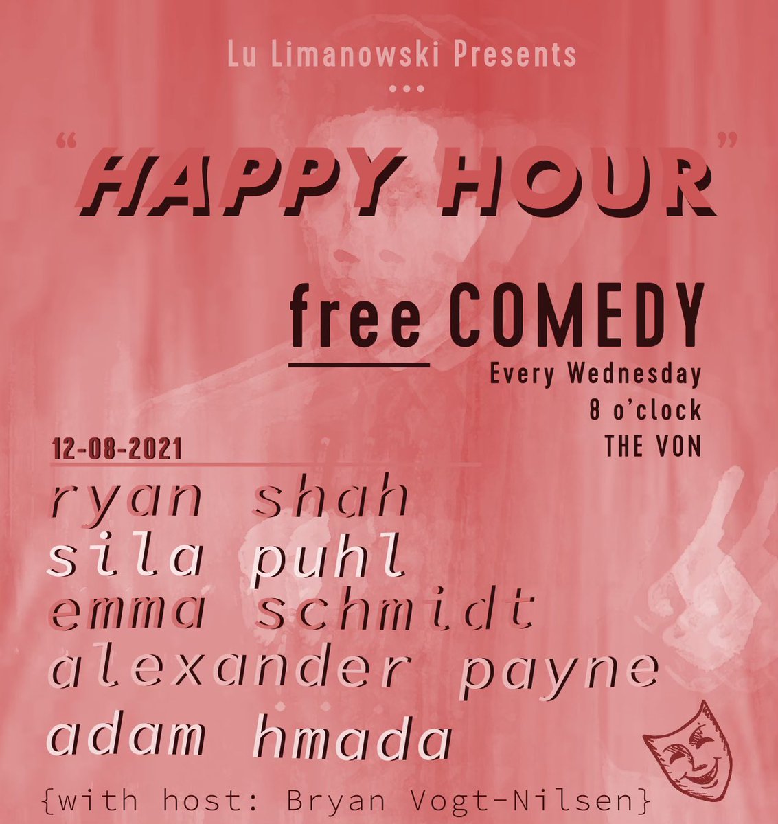 ryanshuh's tweet photo. The second to last show of the year! If you don’t come me and @secularshame will fuck you up. Also with @itsemmaschmidt! https://t.co/50oADKIFkk