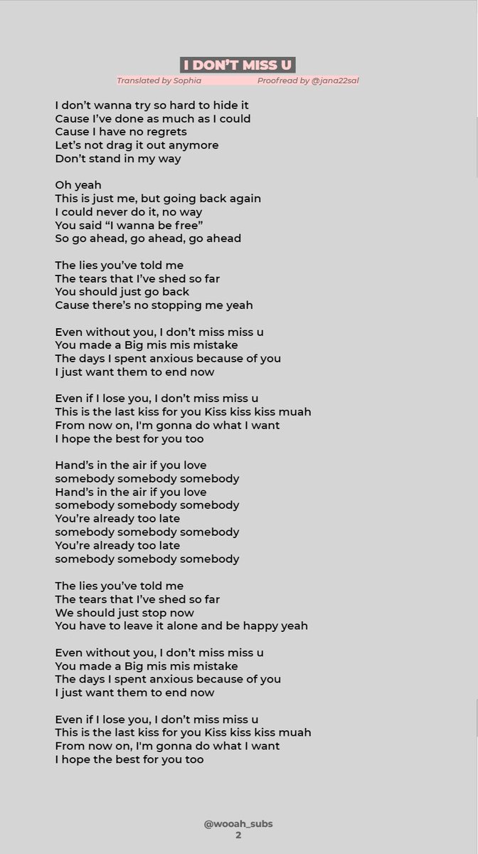 wooah_subs's tweet photo. [#WOWsubs] 
woo!ah! <I Don't Miss U> English Translation

Translated by Sophia
Proofread by @jana22sal
[Credit to @wooah_subs]

Do not share, re-post, or take out without proper credit.

#wooah #우아 https://t.co/x1Xfx9IMqA