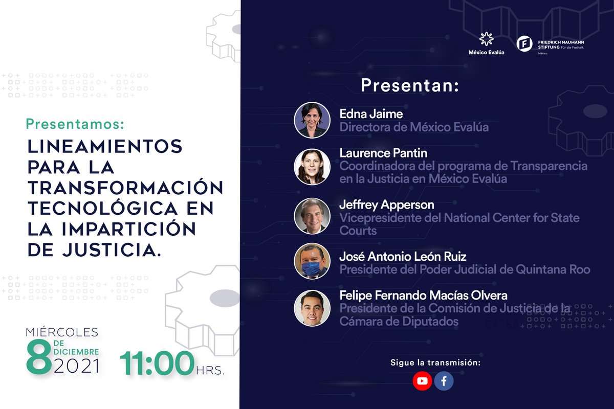 mexevalua's tweet photo. Para emprender la #TransformaciónTecnológica, los poderes judiciales se enfrentan a muchos retos.

Los analizamos este miércoles a las 11:00 horas 
https://t.co/qRZSaXynn0 https://t.co/gXccb2lRvV
