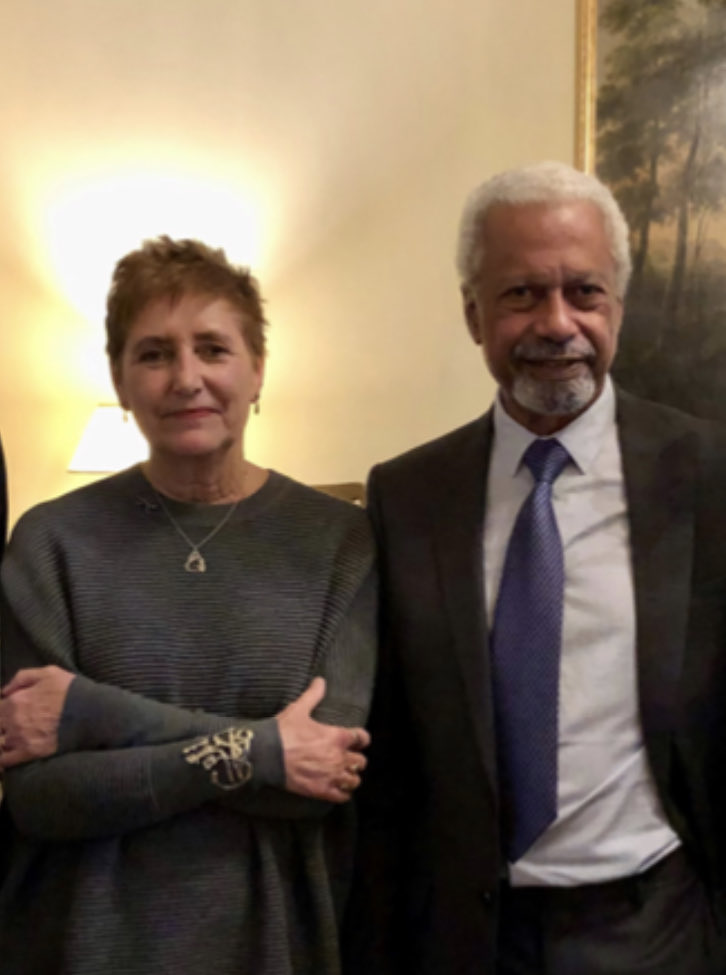 AlexandraPring's tweet photo. Abdulrazak Gurnah was awarded the Nobel Prize in Literature today and I got to go along ⁦@BloomsburyBooks⁩ #afterlives https://t.co/i2eUYS3T2r
