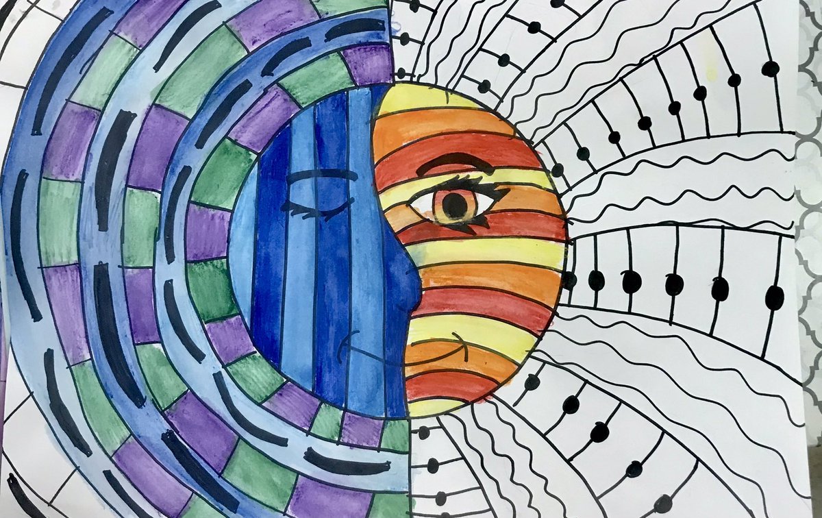 MissWhitsonArt's tweet image. 3rd grade warm and cool color sun and moon art project. @WalledLkSchools @DublinWL  #wleced