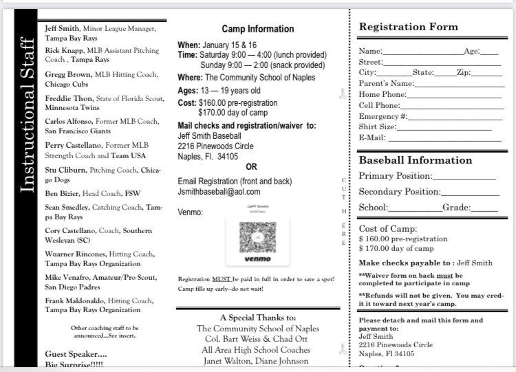 Check out the 21st Annual Kick off the Season camp by Jeff Smith Baseball! Registration is limited! @jsb_tigers <a href="/JeffSmithBaseb1/">JeffSmithBaseball</a>