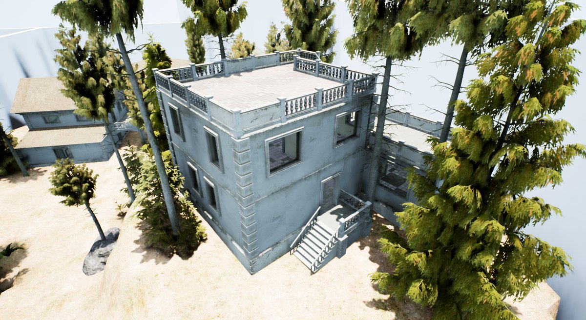 DaanTheDevDude's tweet photo. Another #leveldesign project finished 🥳For this project, I had to design a couple of buildings. (Target game is a cross-over of #PUBG and #Battlefield) 

Simple little project, but fun to design nevertheless! 

Playable demo will be on my portfolio page soon.

#gamedev #UE4 https://t.co/PY0p9OyRuB