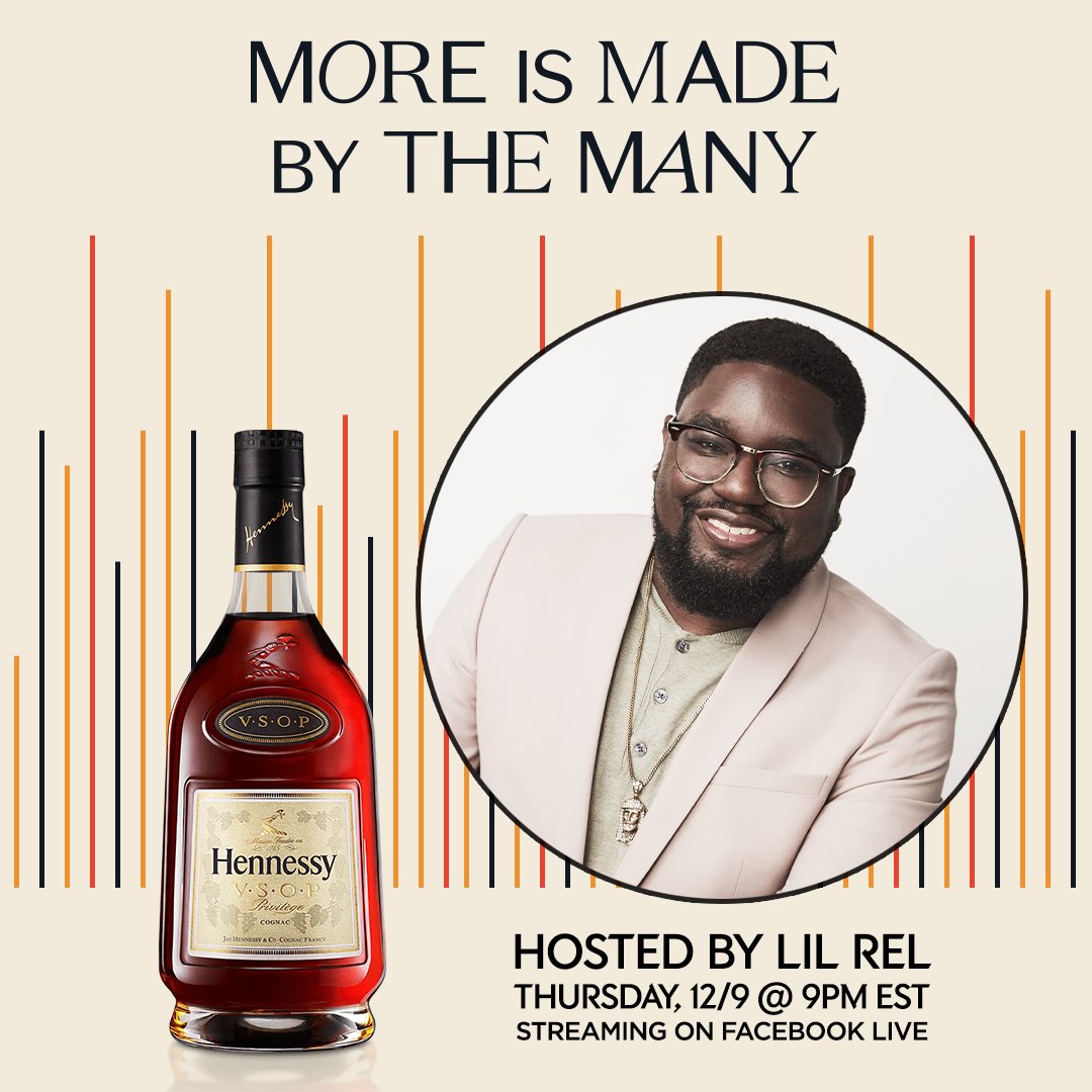 Come together, share perspectives and leave as more. Tune in live on Facebook and Youtube as <a href="/LilRel4/">Lil Rel Howery</a> hosts an honest conversation with <a href="/alokvmenon/">ALOK</a>, <a href="/dimsumNYC/">Wilson Tang</a>, @tonekapone33, and more around music, fashion, and food. bit.ly/3lFKQR6 #MoreByMany #HennessyVSOP