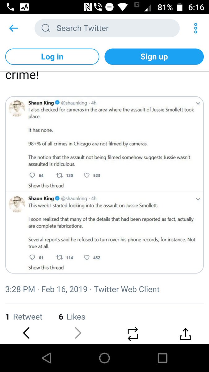 VayaConDiosGL's tweet photo. @SophNar0747 #ShaunKing #JussieSmollett https://t.co/vqGeApx0Ku
