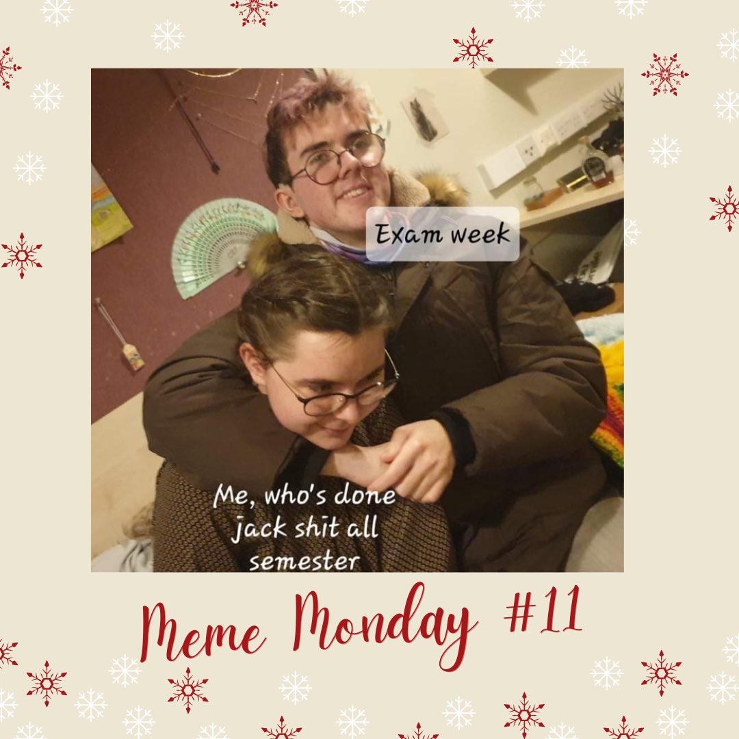 ReActStrathUni's tweet photo. this week’s meme monday features:
⁃a collaborative group effort meme (that took 9 edits in total)
⁃Andrew strangling Chloe
⁃Sil’s photoshop skills 
⁃some wasp positivity content 
⁃and a partridge in a pear tree 🍐🌳  (more memes on insta and fb) https://t.co/GhprSXkeV6
