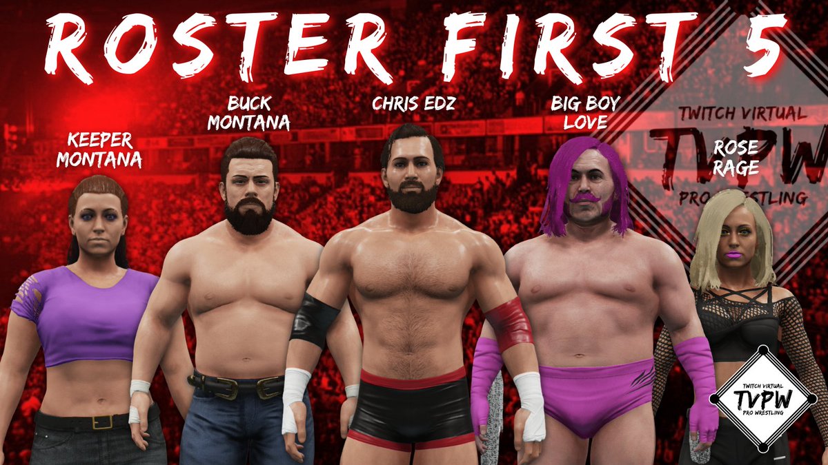 ChrisEdz23's tweet image. Thank you all for tuning in to this evenings TVPW stream!

Shoutout to @lovesikkrayzee and @Ambzp28 for the gifted subs!

We also have our first five roster members!
Thanks @MathSmitty, @SicZy @Ambzp28 for making these awesome characters!

Live again tomorrow making more!

🤟