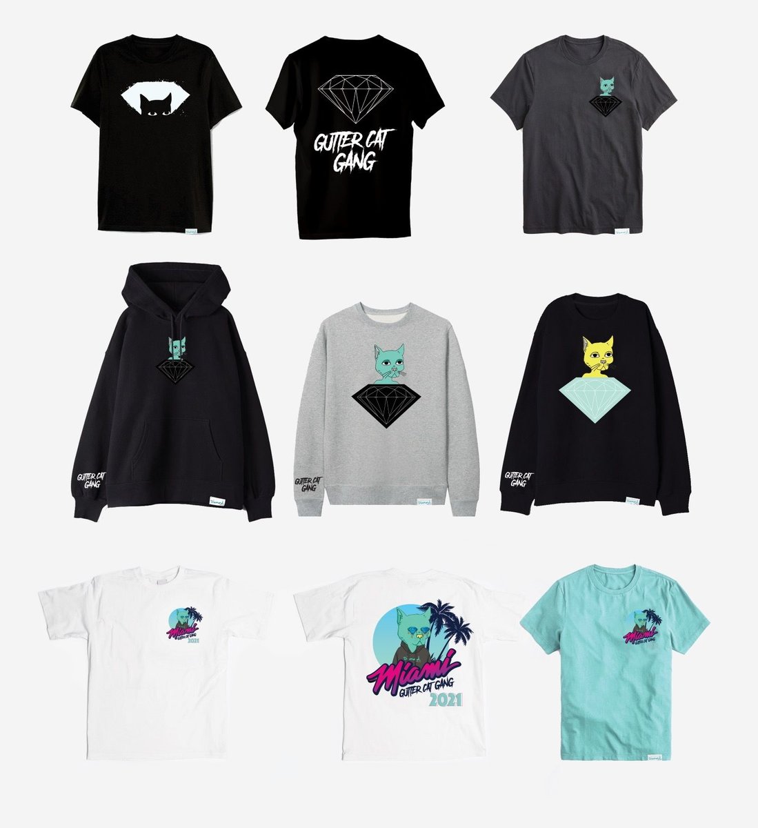 The Gutter Cat Gang x <a href="/diamondsupplyco/">Diamond Supply Co.</a> exclusive merch is live for the next 24 hours! 😼💎

Shop: diamondsupplyco.com/collections/di…