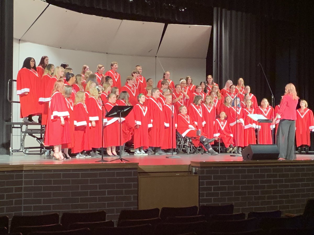 Wonderful job by all the choirs this evening.  Really enjoyed listening to the kids perform.  Also, great job Mrs. Lewis on your first performance at WHS.