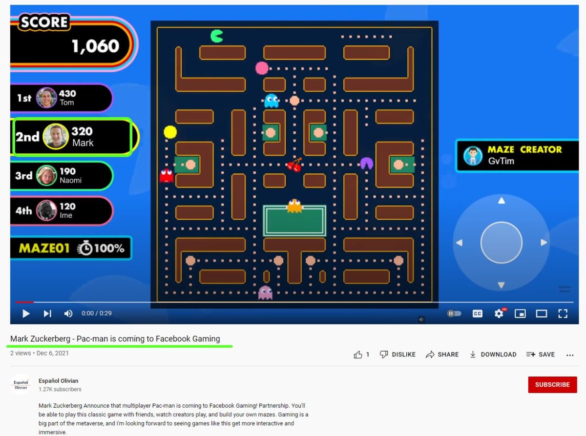 CryptoBTC_Chris's tweet photo. Mark Zuckerberg said "Gaming is a big part of the #metaverse, and I'm looking forward to seeing games like this get more interactive and immersive." https://t.co/7yZQ0M1y16