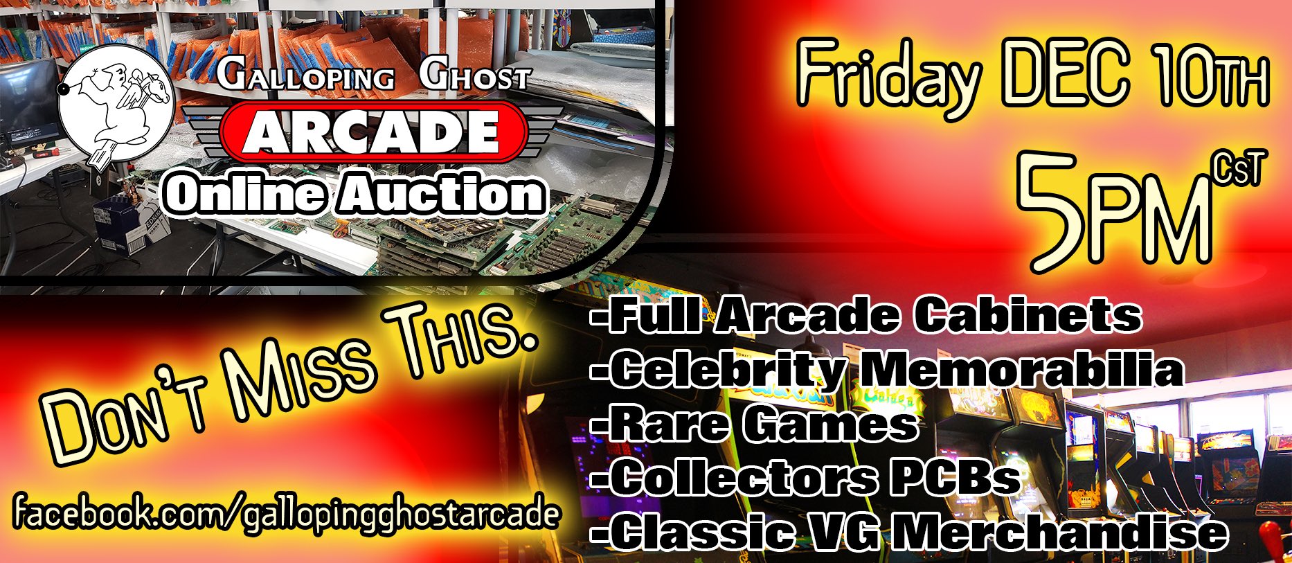Doc Mack on Twitter: "Don't miss our Online Auction on Facebook on Friday!  Arcade pcbs, art work, parts and more! Then on Saturday Hoj us at our  Production offices for a arcade