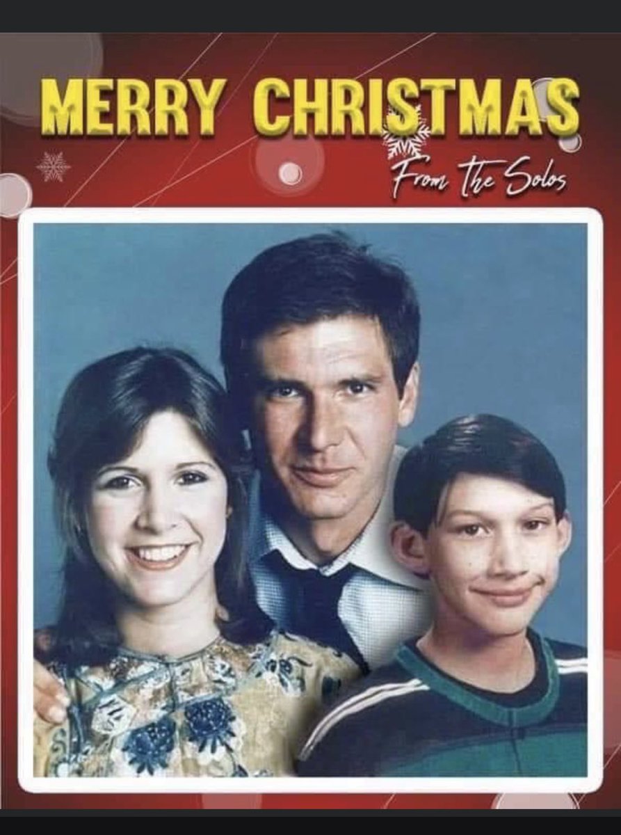 AnneSimoneV's tweet photo. #StarWars #KyloRen #hansolo #princessleia #alwaysmyprincess #westillmissyou
My friend texted this to me! Don’t know where he got it, but it’s pure gold! Merry Christmas from the Solos! 😂 https://t.co/eu9KY68k2C