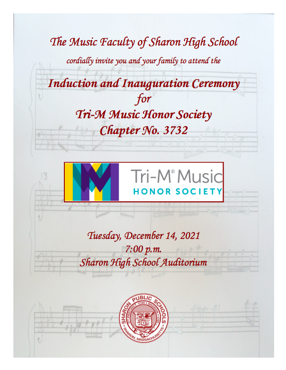 SharonHighMusic's tweet photo. We are very excited to induct our new members and officers, as well as renew and welcome back our returning members! Be sure to join us and support your fellow classmates and musicians! https://t.co/i5J5EEhqeP