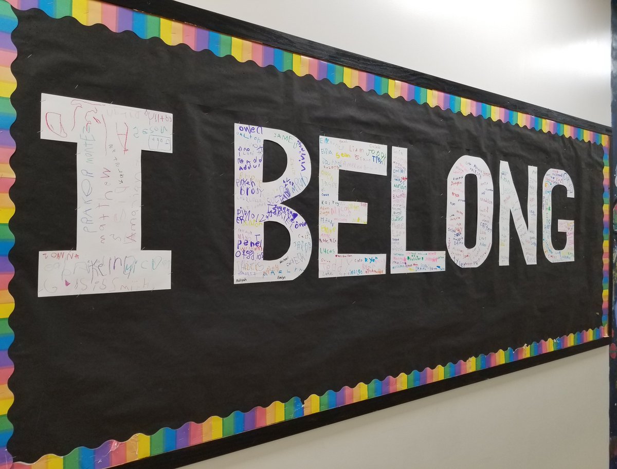 YSESART's tweet photo. At Yellow Springs...

I belong
YOU belong
WE belong

...and TOGETHER we SOAR!

Thank you to all PK-5 students and teachers who contributed their autographs for our bulletin boards!

@mrsmccoleyses https://t.co/KDzoUvE9fp