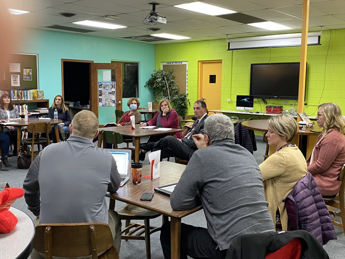 TedIhns's tweet photo. Thank you to ⁦@LizMathis1⁩ ⁦@SenClaireCelsi⁩ and Rep. Mike Bergman for your visit to #HowardWinnCSD to discuss the teacher shortage in Iowa. ⁦@HowardWinnCSD⁩ https://t.co/wqHp4BsLQX