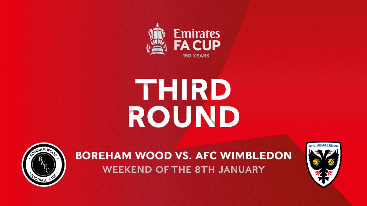 🏆 𝐈𝐍𝐂𝐀𝐒𝐄 𝐘𝐎𝐔 𝐌𝐈𝐒𝐒𝐄𝐃 𝐈𝐓

Just incase you've been living under a rock!

We beat St Albans emphatically last night in the FA Cup Second Round and will face off against <a href="/AFCWimbledon/">AFC Wimbledon</a> in the Third Round🤩

#WeAreTheWood