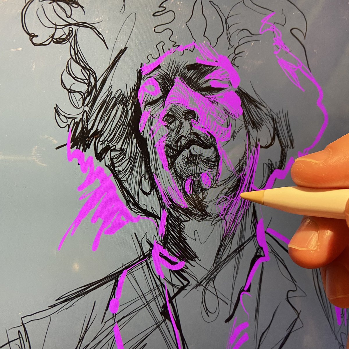 joshhunterart's tweet photo. #jimi https://t.co/kuXYNY2E06
