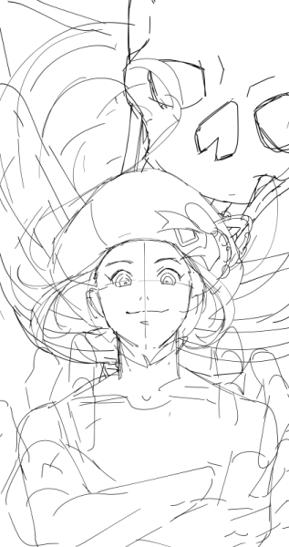 今日レクイエム回だから思い出したケド、以前に描いた運命ムジークベトさんのシリーズで他ロイドも描こうかなと思ってたケド骸骨描くのがめんどくさくなってラフで放置してるモツくんおいとく 