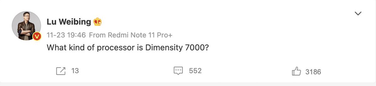RaghavTechie's tweet photo. MediaTek Dimensity 7000 is officially being teased by Redmi now.
#Dimensity7000 #RedmiK50series https://t.co/KBe49Eg0bw
