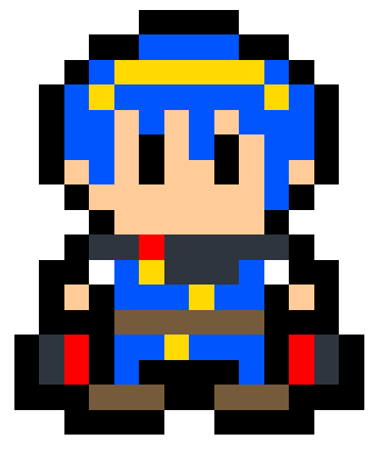 Kasuke416's tweet photo. First time of doing Pixel art which I make Marth from Fire Emblem. #PixelArt #FireEmblem https://t.co/cnCI8G645n https://t.co/OBPCYWm1sU