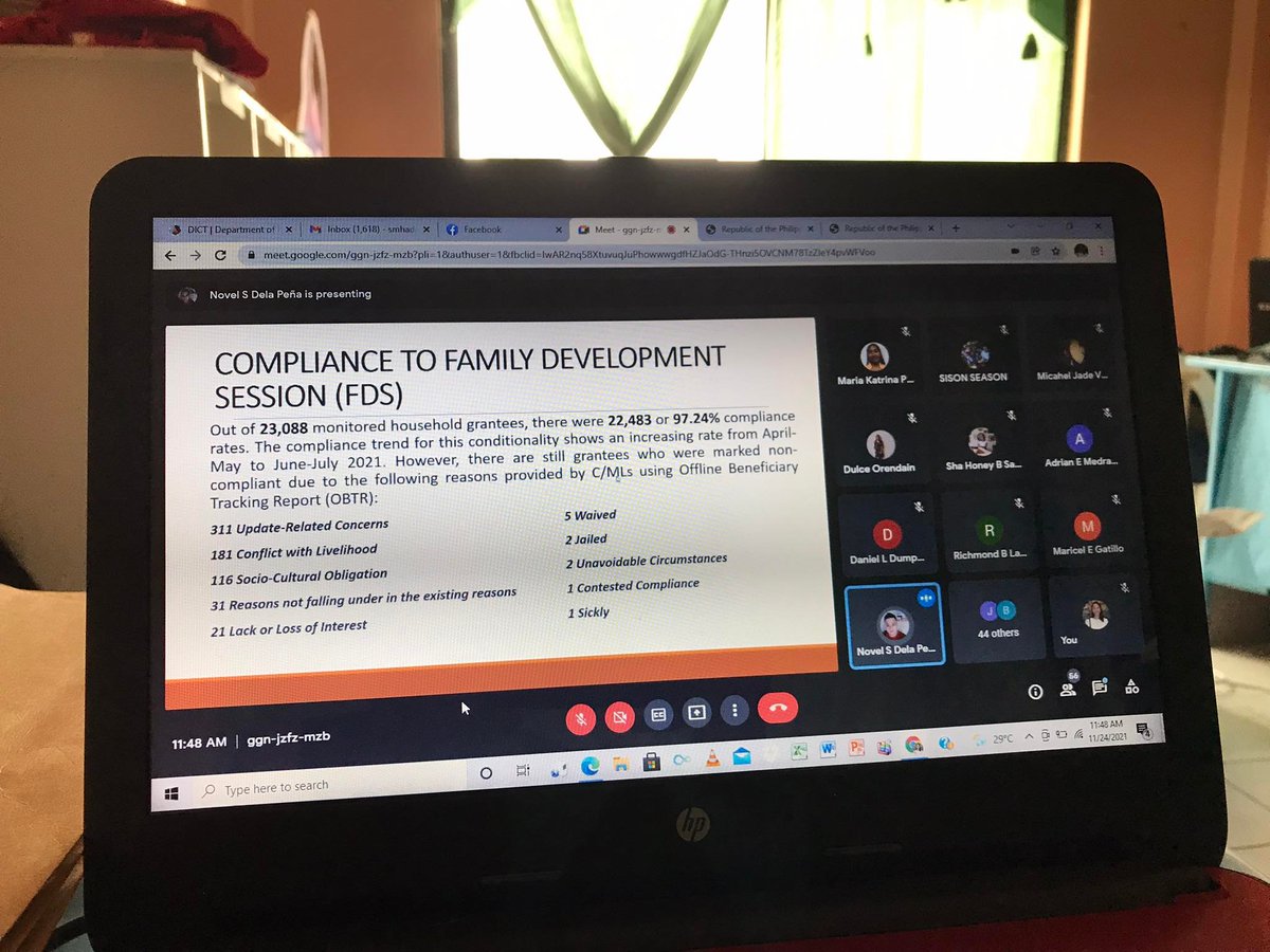 imsheinamae's tweet photo. Attended whole day virtual Provincial Technical Sharing Session. This is no update the status of program implementation of the entire province.

#DSWDMayMalasakit
#Serve1st https://t.co/aRbFgfqKjm