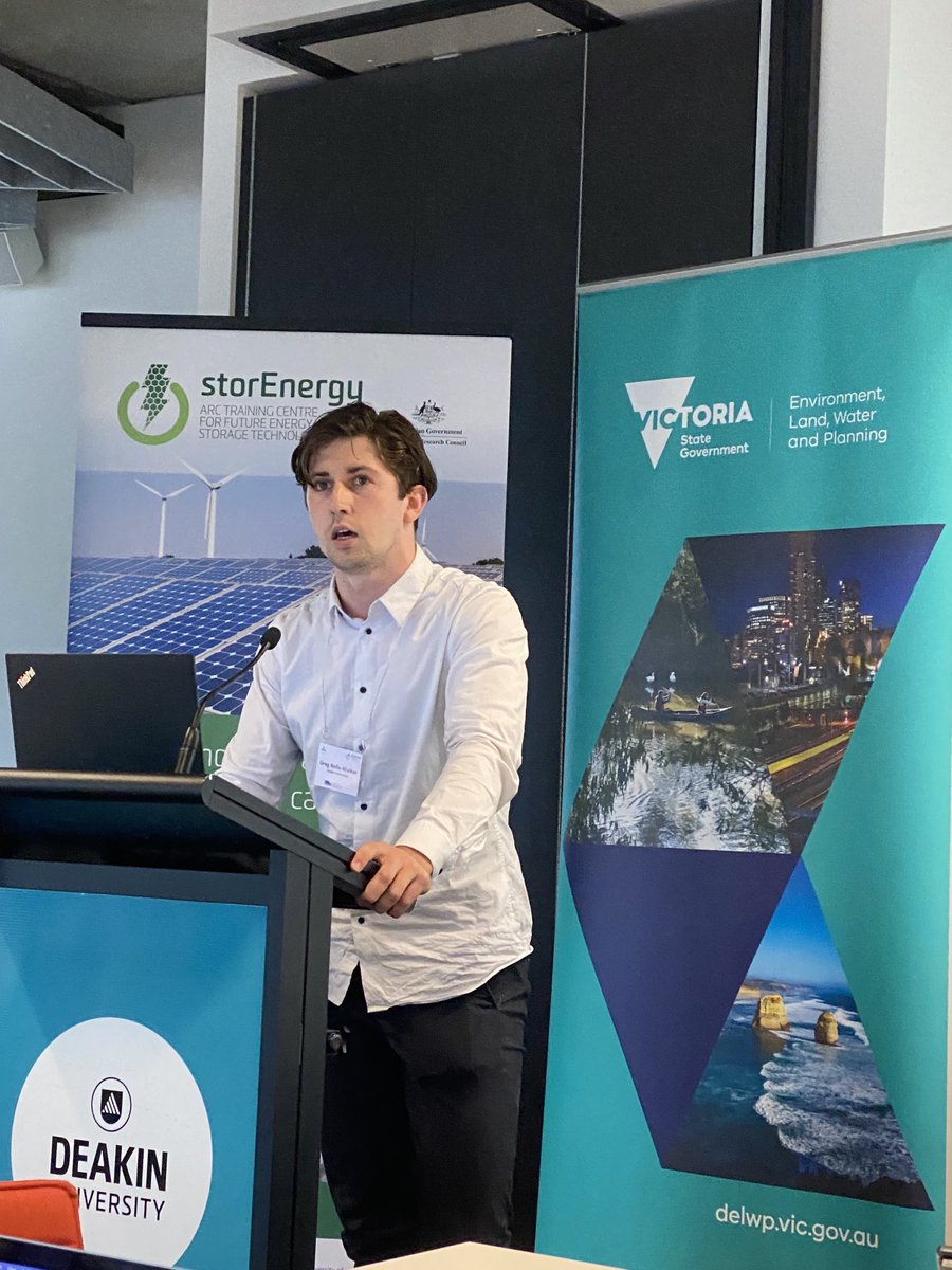 professormaria's tweet photo. What a great day of discussion ⁦⁦@DeakinIfm⁩ ⁦@arc_storEnergy⁩ events. This morning we had a productive Roundtable discussion re battery manufacturing opportunities cohosted with ⁦@DELWP_Vic⁩  and now a scientific research update from PhDs/ECRs. Nice work 😀 https://t.co/qwbs2qoc1r