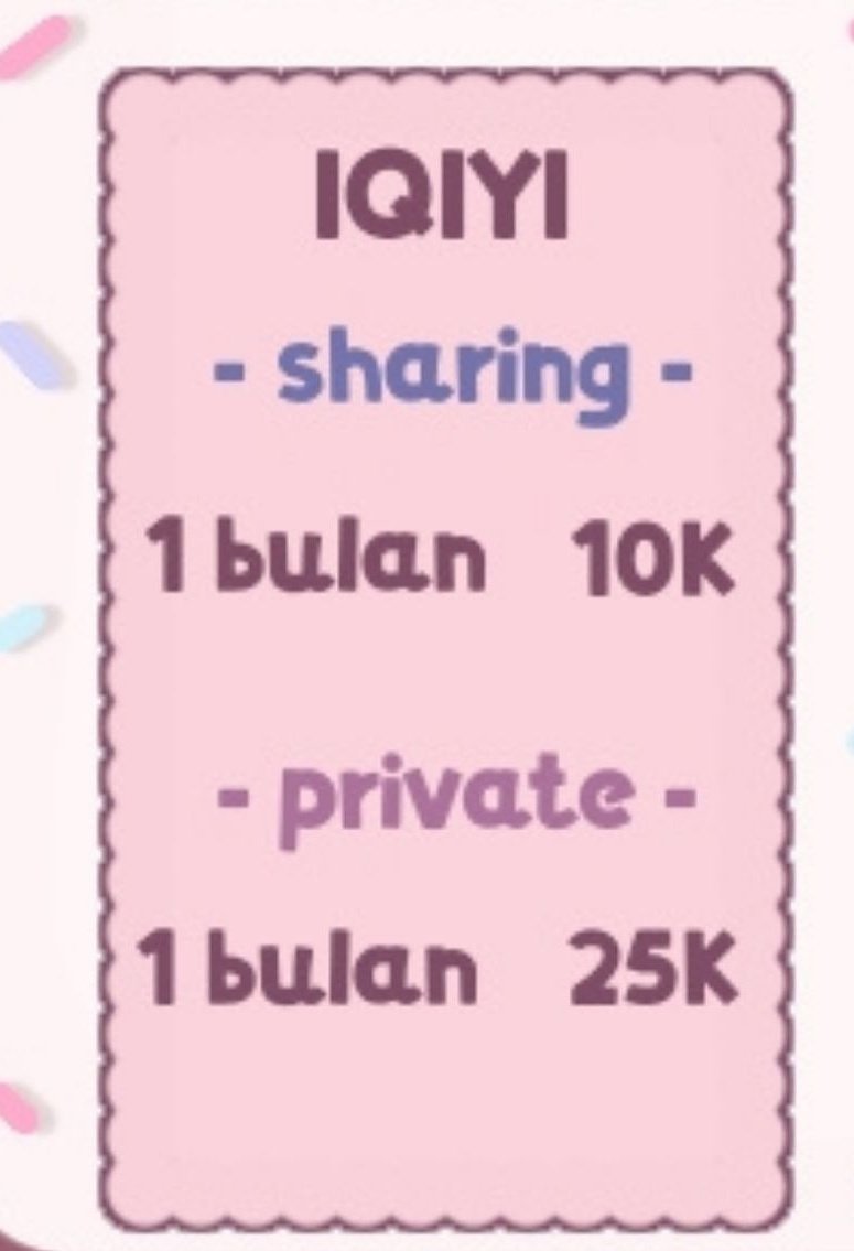 spanyolx's tweet photo. @MKLEE25 Haloo kak! Aku ada nih, iqiyi start from 10k sebulan. Bakal langsung diproses dan yang pastinya trusted!

     ☆ Bergaransi
     ☆ Proses cepat
     ☆ Legal &amp; no VPN

🛒 . . . Payment: All e-wallet &amp; QRIS. https://t.co/ONsf9UcjBb