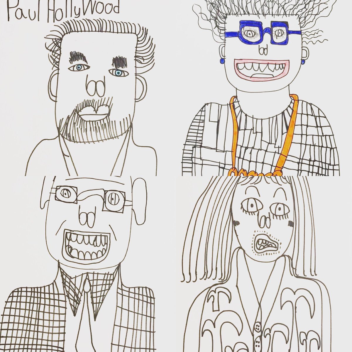 Marianne loves drawing celebrities!  Presenting the <a href="/BritishBakeOff/">British Bake Off</a> <a href="/PaulHollywood/">Paul Hollywood</a> <a href="/PrueLeith/">Prue Leith</a>  <a href="/noelfielding11/">noel fielding</a> <a href="/RealMattLucas/">Matt Lucas HQ</a> !
#BakeOff #competition #illustration #bake  #portraits #comedy