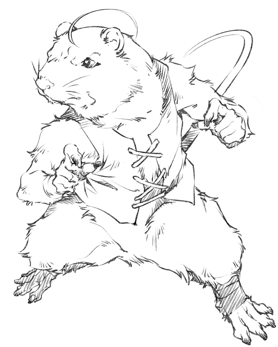 ネズミ試し描き～ 