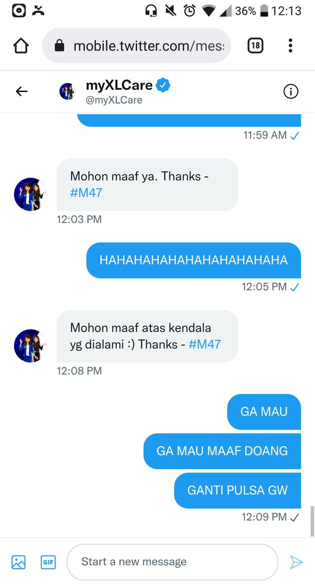 yocekelly's tweet photo. @myXLCare bisanya gini doang, Giliran diminta balikin pulsa yang digasak, langsung ngilang kaya setan HAHAHAHAHAHAHHAHAHA https://t.co/nt91hZlSFS
